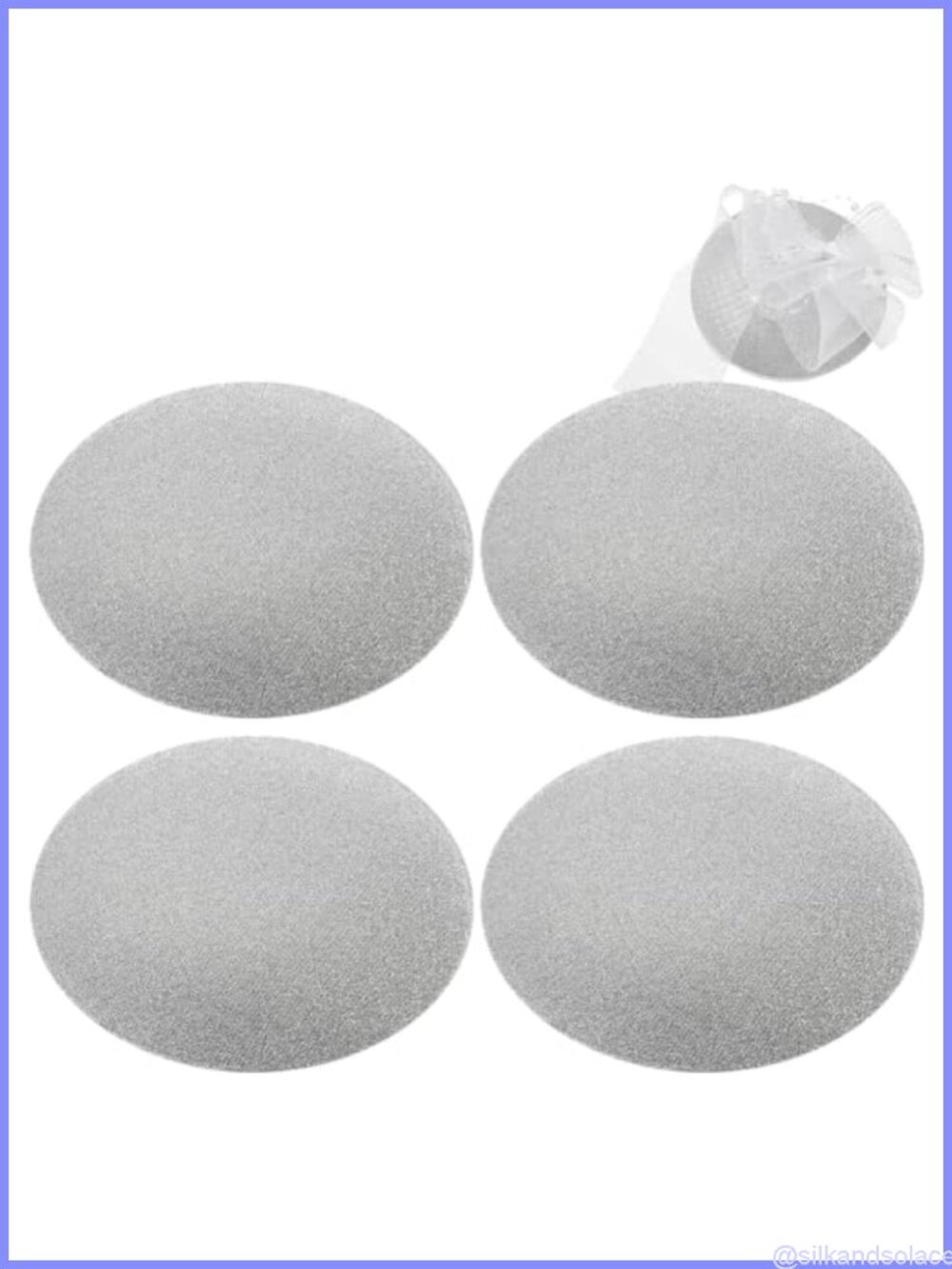 4Pc Round Fascinator Hat Base EVA Cloth Millinery DIY Craft Supply